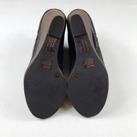 Lucky Brand Brown Leather Faux Fur Wedge Ankle Boot - Picture 9 of 11